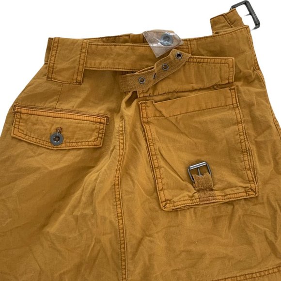 Free People Erika Utility Mini Skirt Honey Babe Size 2 - Picture 3 of 9